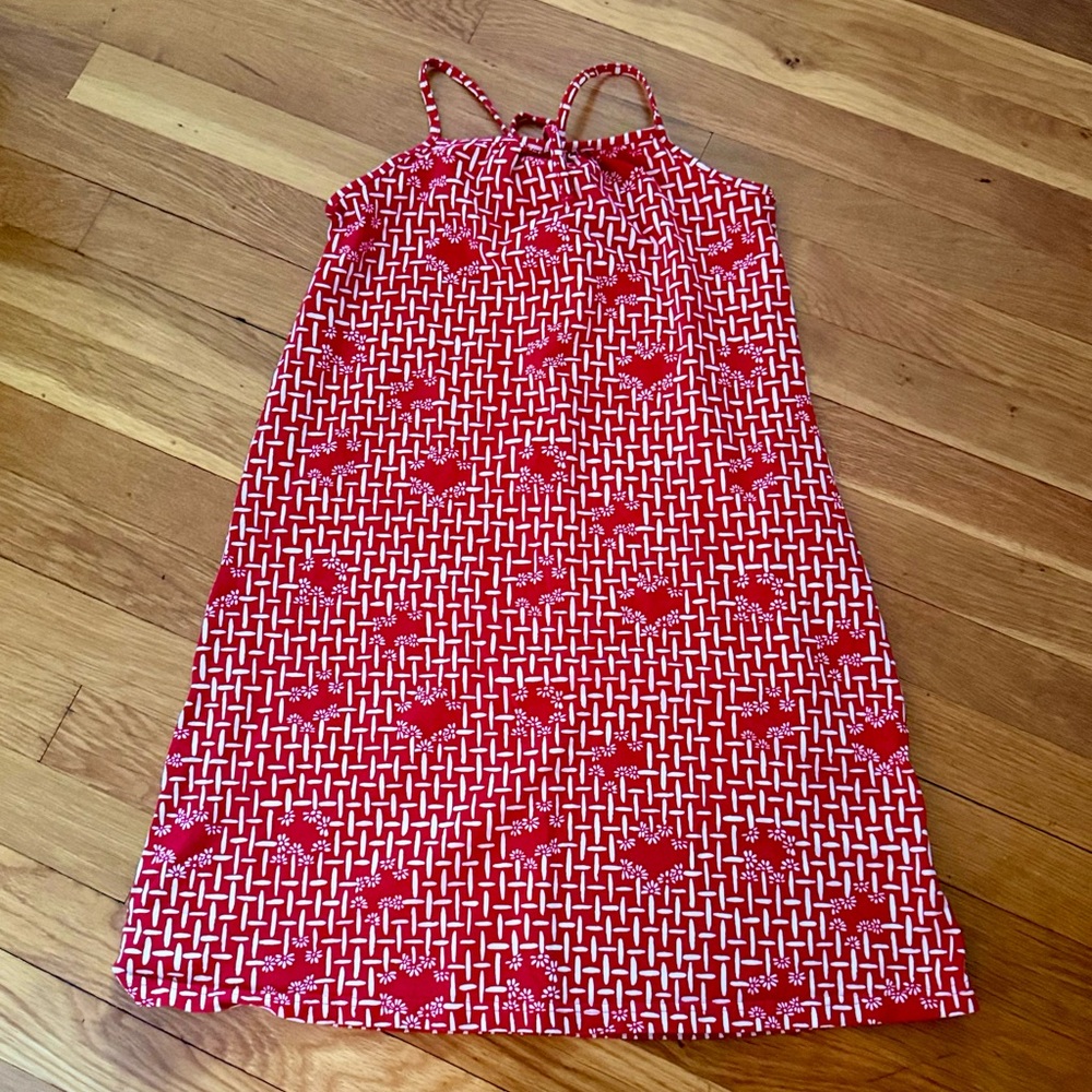 Hanna Andersson Girls’ 150/12 Apple Red Sleeveless Dress